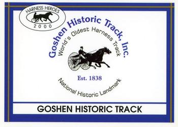 2000 Harness Heroes #34-00 Goshen Historic Track Front